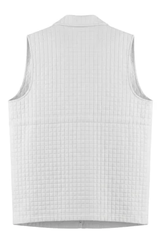 Kapitone Çıtçıtlı Yelek 12035-05 Krem