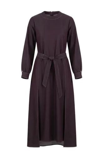 Ensemble Deux Pièces En Coton Couleur Prune Réf. 71450-02 71450-02