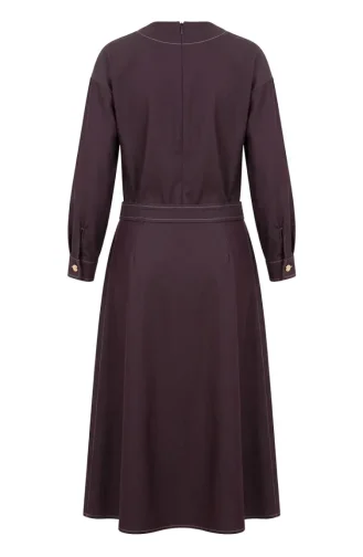 Ensemble Deux Pièces En Coton Couleur Prune Réf. 71450-02 71450-02