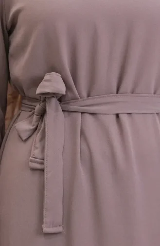 Kleid Mit Gürtel 0512-02 Nerz 0512-02
