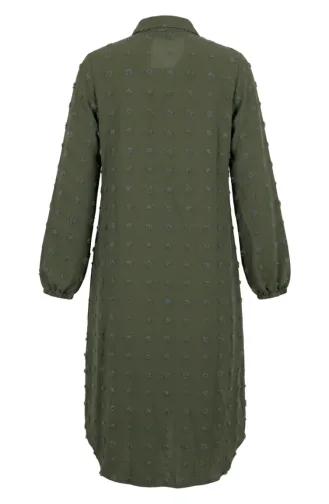 سترة طويلة بأزرار كاملة الطول 0267-01 كاكي 0267-01