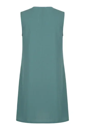 Plus Size Solid Color Simple Thin Mother`s Vest 8770-03 Green 8770-03
