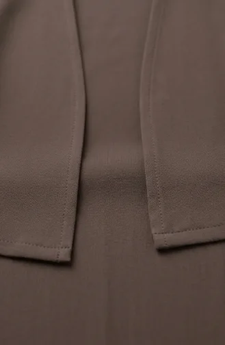 Plus Size Solid Color Simple Thin Mother`s Vest 8770-05 Brown 8770-05