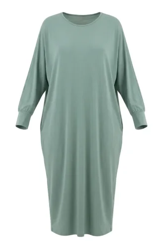 Robe Ample à Manches Chauve-souris 2000-29 Vert Clair 2000-29