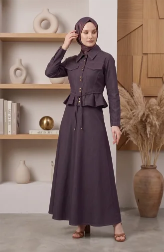Ensemble Deux Pièces à Boutons-pression Et Lacets 0501-01 Prune 0501-01