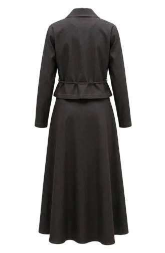 Ensemble Deux Pièces à Boutons-pression Et Lacets 0501-02 Marron 0501-02