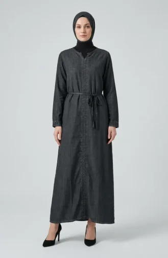 Kleid Aus Authentischem Şile-Stoff 6160-01 Grau 6160-01