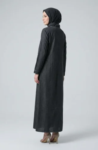 Kleid Aus Authentischem Şile-Stoff 6160-01 Grau 6160-01