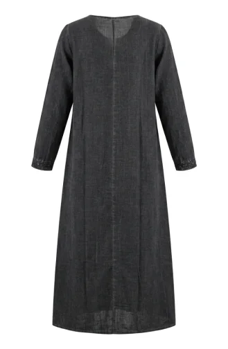 Kleid Aus Authentischem Şile-Stoff 6160-01 Grau 6160-01