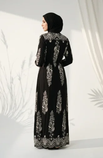 Robe Boutonnée En Viscose 0275-01 Noire 0275-01