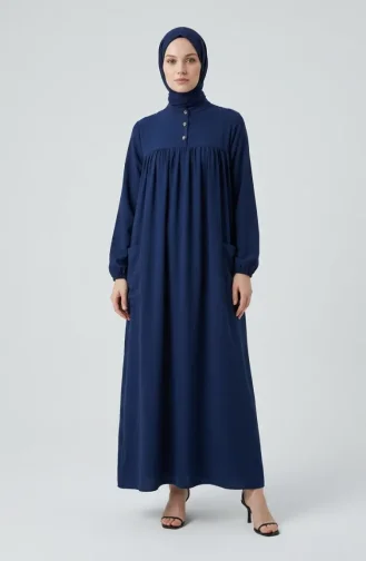 Aerobin Fabric Relaxed Fit Pocket Dress 0278-04 Indigo 0278-04