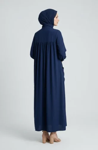 Aerobin Fabric Relaxed Fit Pocket Dress 0278-04 Indigo 0278-04