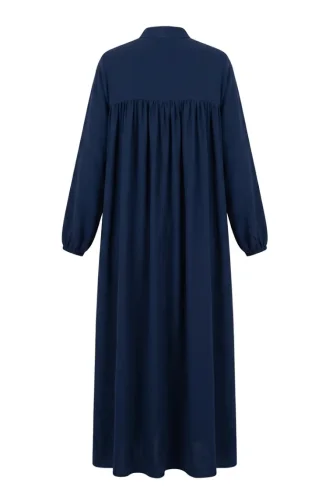 Aerobin Fabric Relaxed Fit Pocket Dress 0278-04 Indigo 0278-04