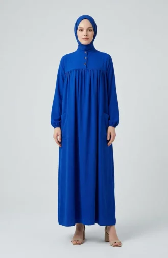 Aerobin Fabric Relaxed Fit Pocket Dress 0278-06 Navy Blue 0278-06