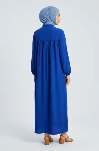 Aerobin Fabric Relaxed Fit Pocket Dress 0278-06 Navy Blue 0278-06