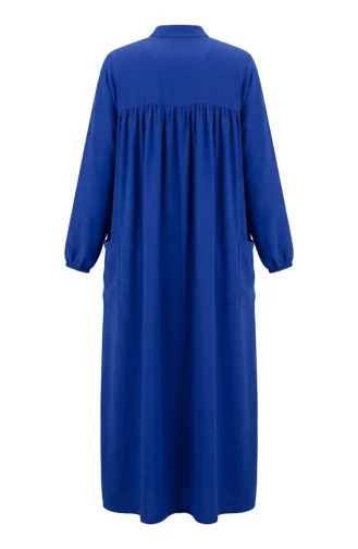 Aerobin Fabric Relaxed Fit Pocket Dress 0278-06 Navy Blue 0278-06