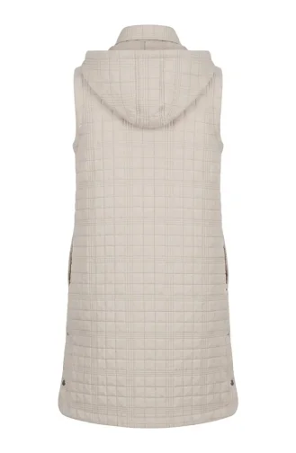 Gesteppte Kapuzenweste 71311-02 Beige 71311-02