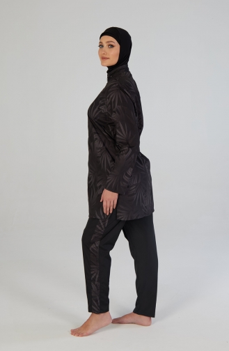 Mystic Zippered 3-Piece Modest Swimsuit 26964-01 Black 26964-01