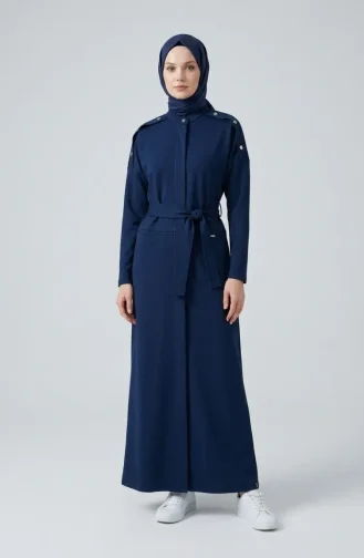 Two-Thread Belted Abaya 71177-03 Indigo 71177-03