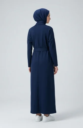 Two-Thread Belted Abaya 71177-03 Indigo 71177-03