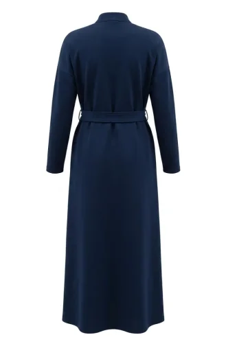 Two-Thread Belted Abaya 71177-03 Indigo 71177-03