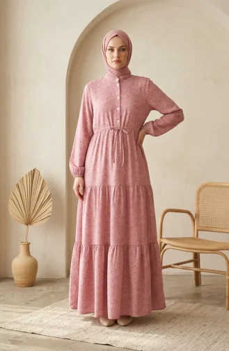 Lagenkleid Mit Blumenmuster 0291-01 Puderrosa 0291-01
