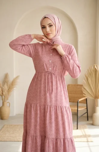 Lagenkleid Mit Blumenmuster 0291-01 Puderrosa 0291-01