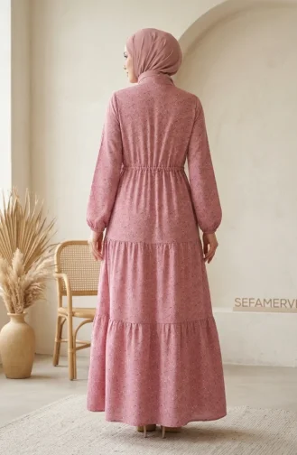 Lagenkleid Mit Blumenmuster 0291-01 Puderrosa 0291-01