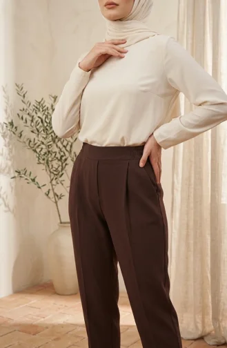 Karottenhose Mit Elastischem Bund Modell 4002-07 Braun 4002-07