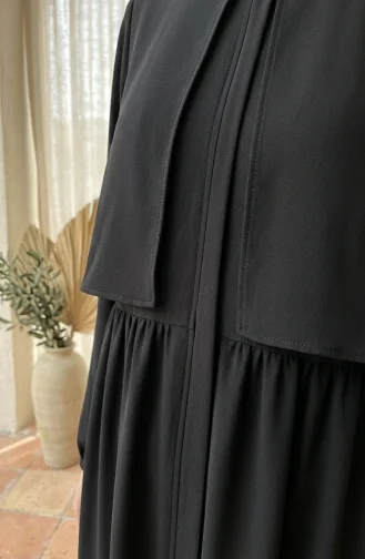 Pileli Robalı Ferace 5085-01 Siyah