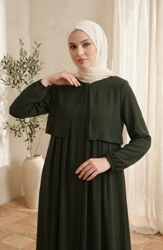 Pileli Robalı Ferace 5085-03 Haki