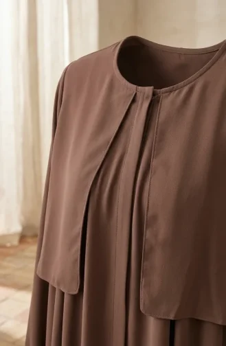 Plissierter Robe Abaya 5085-04 Milchkaffee 5085-04