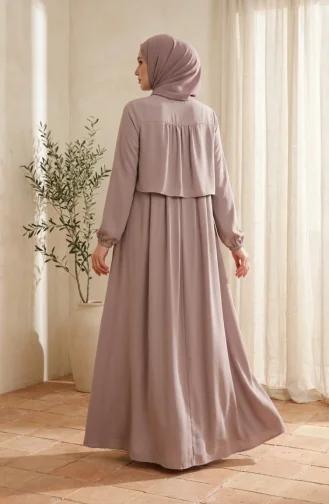 Plissierte Robe Abaya 5085-07 Nerz 5085-07
