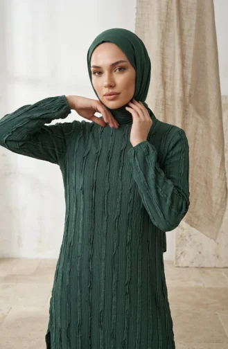 Ruffle Detail Tunic 0553-06 Green 0553-06
