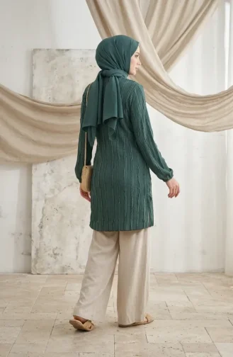 Ruffle Detail Tunic 0553-06 Green 0553-06
