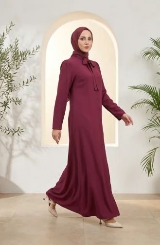 Robe Boutonnées col Nœud 5111-03 Plum 5111-03