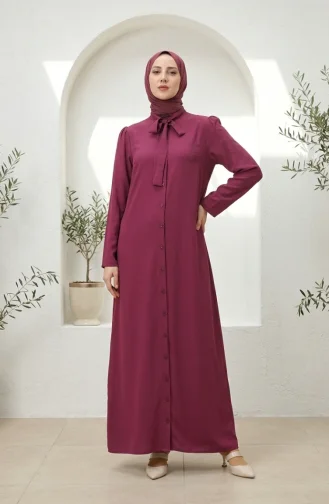 Robe Boutonnées col Nœud 5111-03 Plum 5111-03