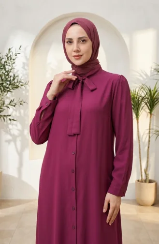 Robe Boutonnées col Nœud 5111-03 Plum 5111-03