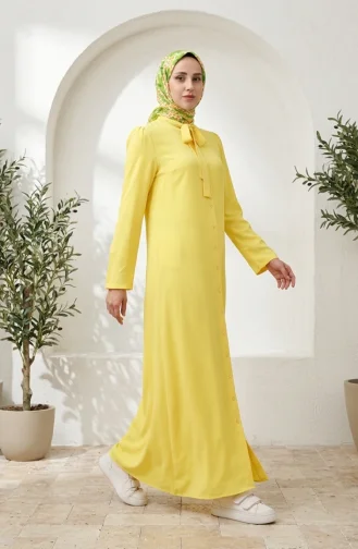 Robe Boutonnées col Nœud 5111-04 Jaune 5111-04
