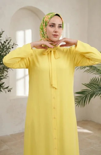 Robe Boutonnées col Nœud 5111-04 Jaune 5111-04