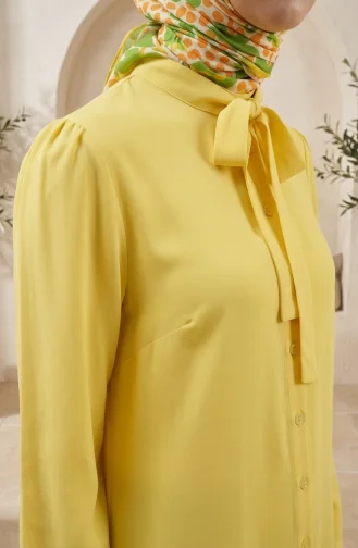 Robe Boutonnées col Nœud 5111-04 Jaune 5111-04