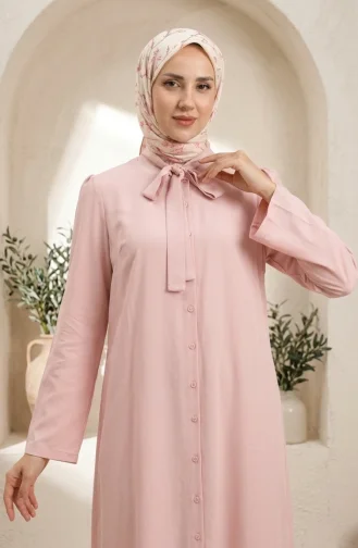 Robe Boutonnées col Nœud 5111-07 Rose 5111-07