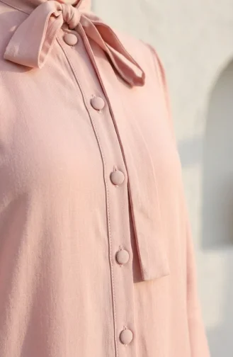 Robe Boutonnées col Nœud 5111-07 Rose 5111-07