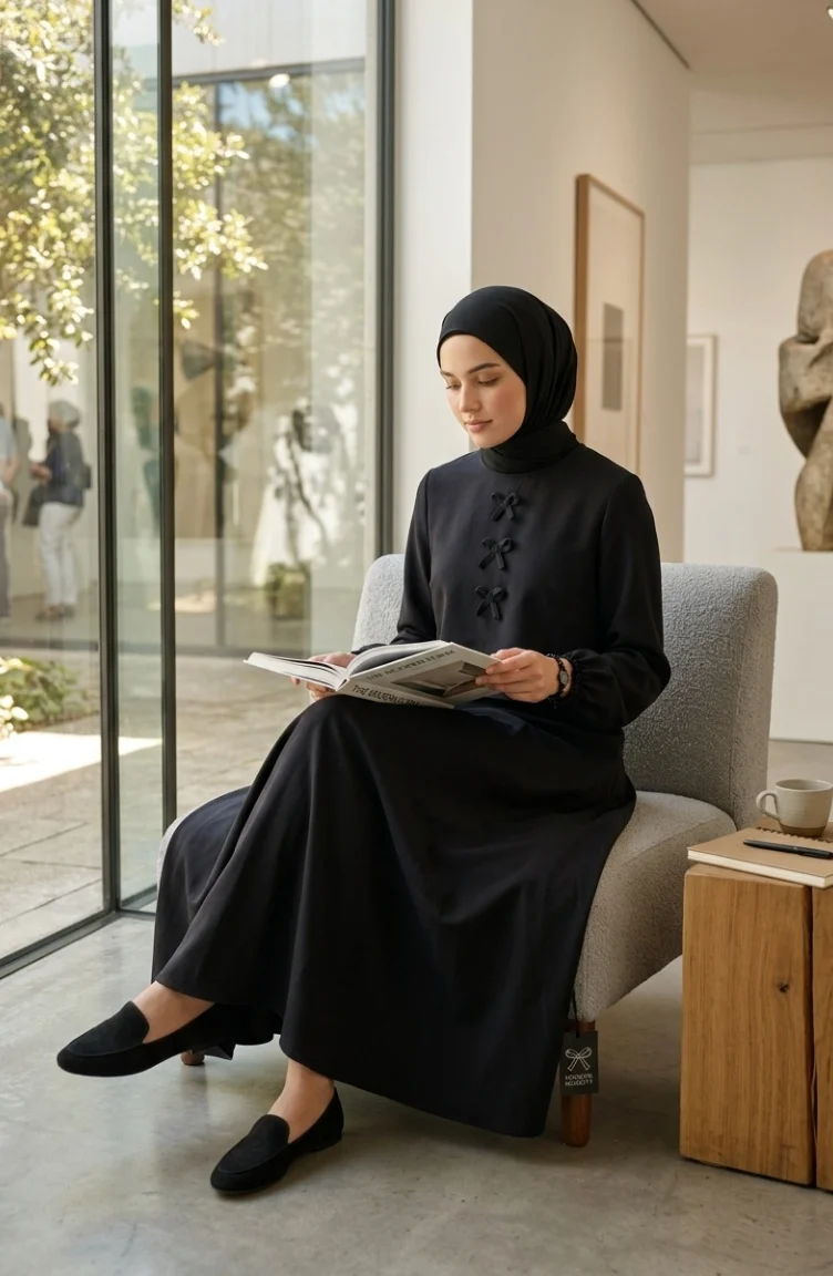 طقم تنورة من قطعتين من قماش مزدوج 5721-02 أزرق داكن 5721-02