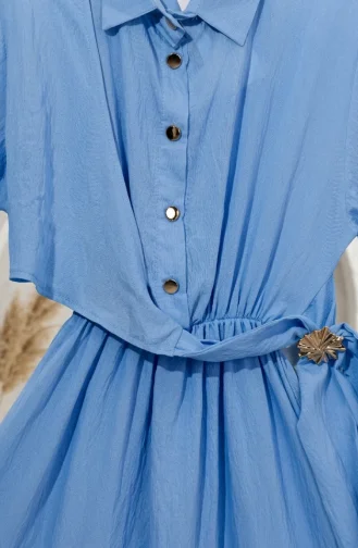 Robe Hijab Bleu Glacé 0319-02