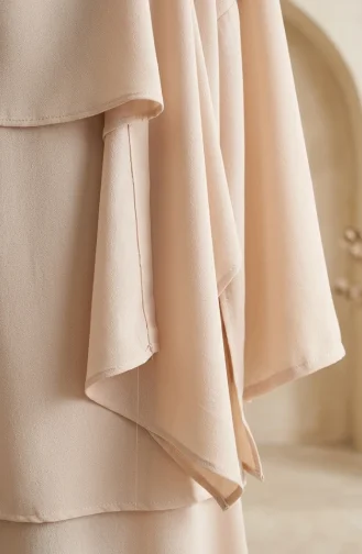 Ensemble Deux Pièces Cape Coupe Décontractée 2274-03 Beige 2274-03