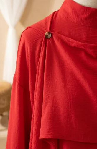 Ensemble Deux Pièces Cape Coupe Décontractée 2274-05 Rouge 2274-05