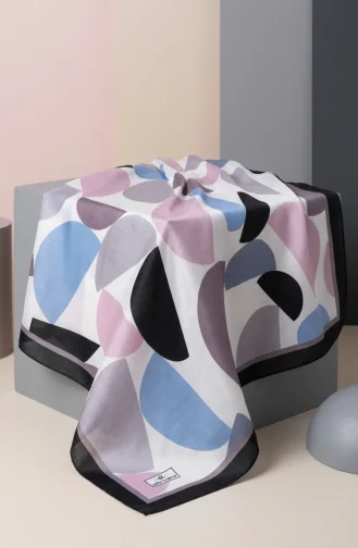 Patterned Soft Scarf 70246-13 Powder Blue 70246-13