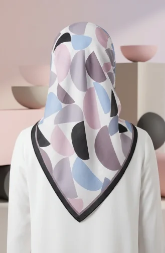 Patterned Soft Scarf 70246-13 Powder Blue 70246-13