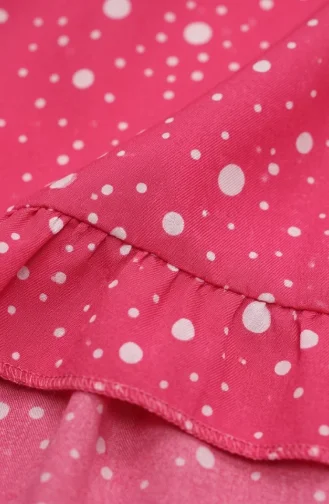 Jupe à Pois à Taille élastique 0312-02 Rose 0312-02
